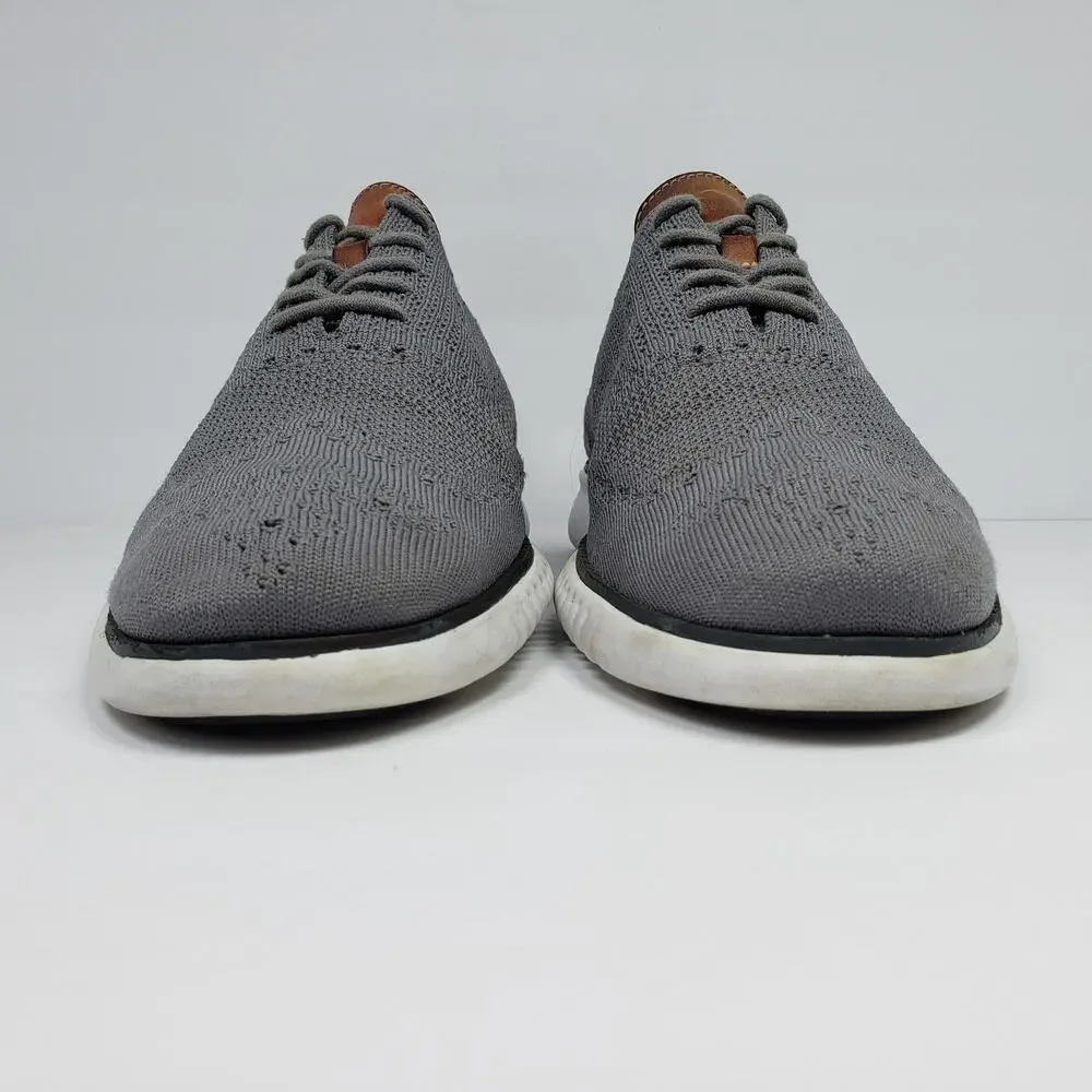 Cole Haan 2.Zerogrand Stitchlite Mens Size 9 Gray Formal Wingtip Oxfords Shoes